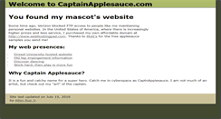 Desktop Screenshot of captainapplesauce.com