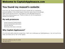 Tablet Screenshot of captainapplesauce.com